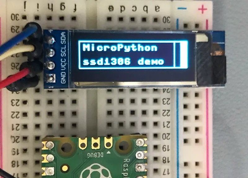 PRi PicoでOLED液晶 ssd1308 I2Cを使ってみる(micropython編)