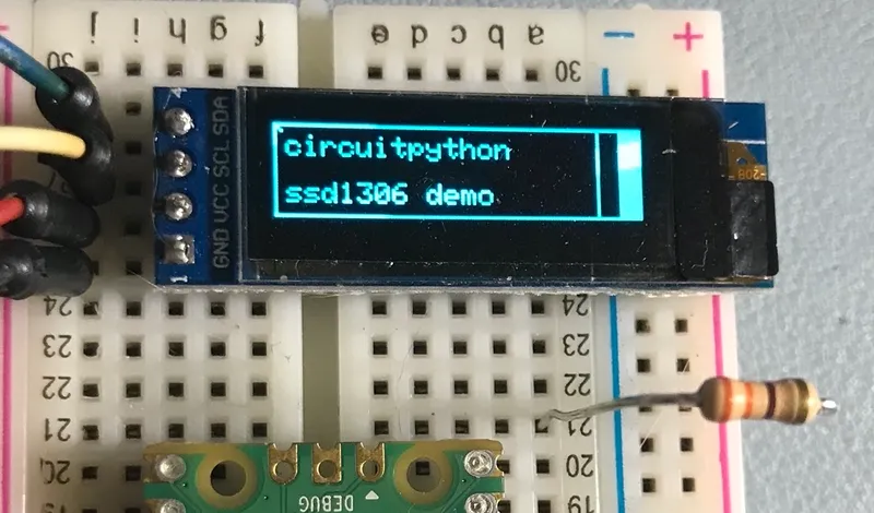 RPi PicoでOLED液晶 ssd1306 I2Cを使ってみる(circuitpython編)